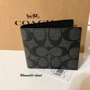 💯OUTSTOCK🆕Coach Men Bifold wallet/signature🆕